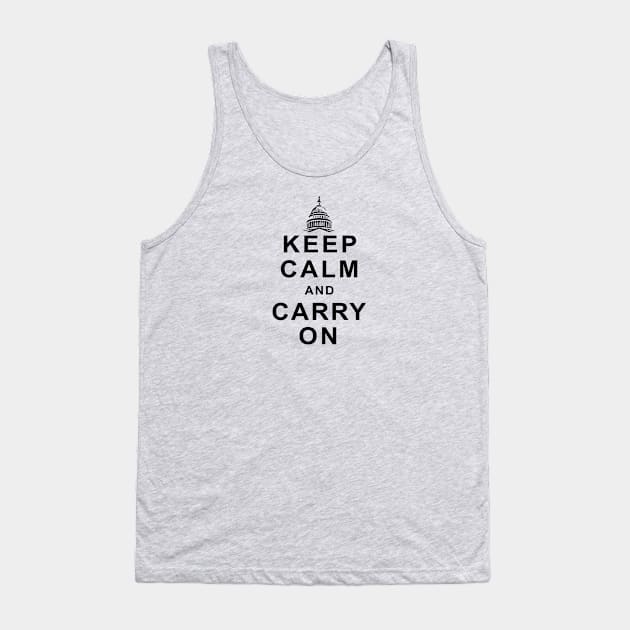 Capitol Keep Calm White Tank Top by NeilGlover